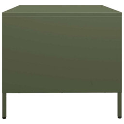 Berkfield Coffee Table Olive Green 101.5X50X43.5 Cm Cold-Rolled Steel - thumbnail 6