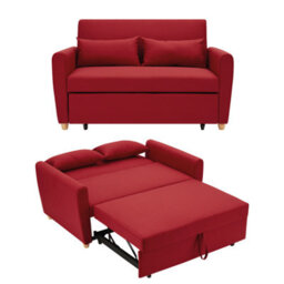 Bravich Dahlia Red 2 Seater Pull Out Sofa Bed - Convertible Sleeper Sofa - thumbnail 8