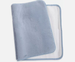 Erin Faux Fur Shower Bath Mat Bathroom Non-Slip Indoor Machine Washable 50 X 80Cm Blue - thumbnail 3