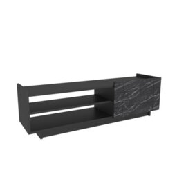 Decorotika Valantina Tv Stand Tv Unit For Tvs Up To 63 Inch Black & Black Marble Effect - thumbnail 4