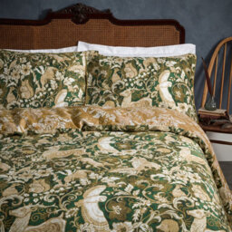 Paoletti Harewood Animal 100% Cotton Duvet Cover Set, Single, Green - thumbnail 2