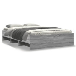 Berkfield Bed Frame Without Mattress Grey Sonoma 135X190 Cm Double Engineered Wood - thumbnail 2