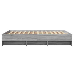 Berkfield Bed Frame Without Mattress Grey Sonoma 135X190 Cm Double Engineered Wood - thumbnail 6