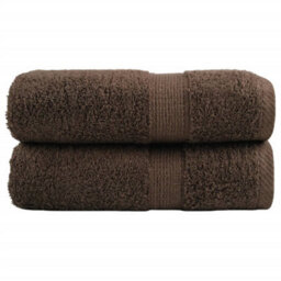 Berkfield Premium Guest Towels Solund 2Pcs Brown 30X50Cm 600Gsm - thumbnail 1