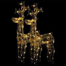 Berkfield Reindeer Christmas Decorations 2 Pcs 60X16X100 Cm Acrylic - thumbnail 2