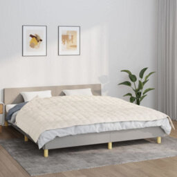 Vidaxl Weighted Blanket Light Cream 155X220 Cm 11 Kg Fabric Weighted Blankets