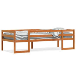 Berkfield Kids' Bed Frame Without Mattress Wax Brown 90X200 Cm - thumbnail 2