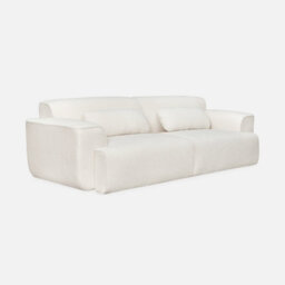 Sweeek - 3-Seater Sofa In Boucle Fabric Wallas Boucle Off-White Boucle 231X97X75 Cm - thumbnail 5