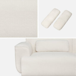 Sweeek - 3-Seater Sofa In Boucle Fabric Wallas Boucle Off-White Boucle 231X97X75 Cm - thumbnail 7