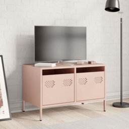 Berkfield Industrial Tv Cabinet Pink 68X39X43.5 Cm Cold-Rolled Steel - thumbnail 3