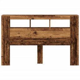 Berkfield Led Headboard Old Wood 160X18.5X103.5 Cm Engineered Wood - thumbnail 6