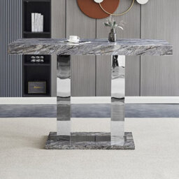 Furniture in Fashion Caprice High Gloss Bar Table Large In Melange Marble Effect - thumbnail 4