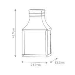 Luminosa Lighting Elstead Beacon Hill 2 Light Half Outdoor Wall Lantern Museum Black Ip44 - thumbnail 2