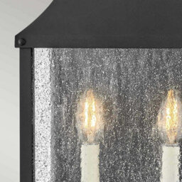 Luminosa Lighting Elstead Beacon Hill 2 Light Half Outdoor Wall Lantern Museum Black Ip44 - thumbnail 4