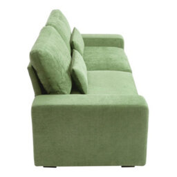 Living And Home Modern Green 2-Seater Chenille Upholstered Sofa With Pillows, 219Cm W X 84.5Cm D X 81Cm H - thumbnail 5