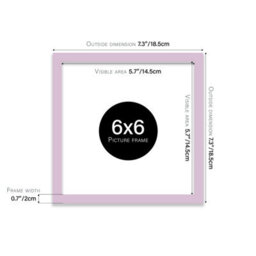 6X6 Lilac Picture Frame (15.2 X 15.2Cm) Poster, Photo, Artwork, Gallery Wall Or Print - thumbnail 3