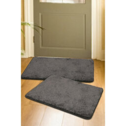 Melrose Relay Classic Mixed Fibres Charcoal Indoor Area Mats 050/080Cm 2-Pack - thumbnail 1