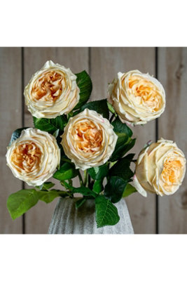 Palest Blush Charity Rose, Realistic Faux Flower For Elegant Decor - image 1