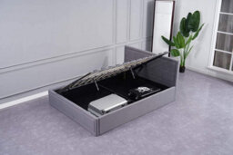 Kosy Koala Ottoman Storage Bed Grey 4Ft6 Double Fabric Wooden Bedroom Furniture - thumbnail 2