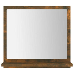 Walplus Bathroom Mirror Smoked Oak 40X10.5X37 Cm Engineered Wood - thumbnail 3