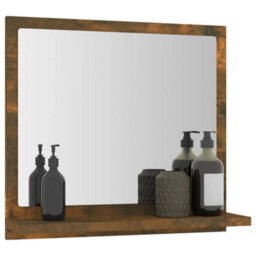 Walplus Bathroom Mirror Smoked Oak 40X10.5X37 Cm Engineered Wood - thumbnail 6