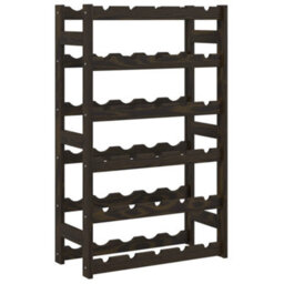 Walplus Wine Rack For 30 Bottles Black Solid Wood Pine - thumbnail 2