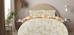 Smart Living Luxury Super Soft Reversible Bright Leaves Duvet Cover With Pillowcase - thumbnail 2