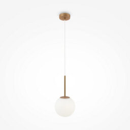 Luminosa Lighting Luminosa Maytoni Basic Form Medium Modern Globe Pendant Ceiling Light Gold E14 - thumbnail 1