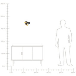 Beliani Two-Tone Black And Gold Adjustable Wall Lamp - Industrial Iron Wall Light For Lounge, Study And Hallway - thumbnail 6