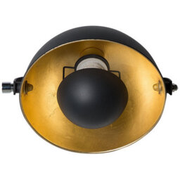 Beliani Two-Tone Black And Gold Adjustable Wall Lamp - Industrial Iron Wall Light For Lounge, Study And Hallway - thumbnail 3