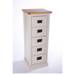 Cabinet Bits Loreo 5 Drawer Narrow Chest Of Drawers Bras Drop Handle - thumbnail 3