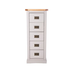Cabinet Bits Loreo 5 Drawer Narrow Chest Of Drawers Bras Drop Handle - thumbnail 1