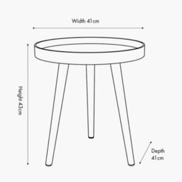 Pacific Lifestyle Halston Apricot Wood Veneer And Natural Pine Wood Side Table - thumbnail 7