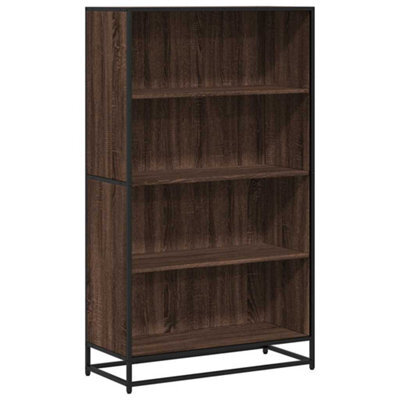 Berkfield Modern Bookcase Brown Oak 80.5X35X139 Cm Engineered Wood