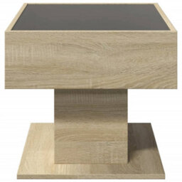 Berkfield Coffee Table With Led Sonoma Oak 70X50X45 Cm Engineered Wood - thumbnail 7