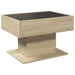 Berkfield Coffee Table With Led Sonoma Oak 70X50X45 Cm Engineered Wood - thumbnail 8
