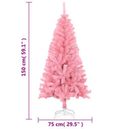Walplus Artificial Christmas Tree With Stand Pink 150 Cm Pvc - thumbnail 6