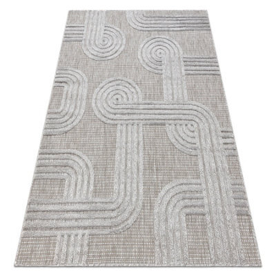 RugsX Carpet Santo Sisal 1001 Geometric Grey   140X190 Cm - image 1