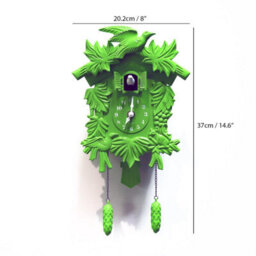 Walplus Green Vintage Cuckoo Clock - Swinging Pendulum, And Classic Design Wall Clock For Bedroom, Livingroom And Kitchen - thumbnail 5