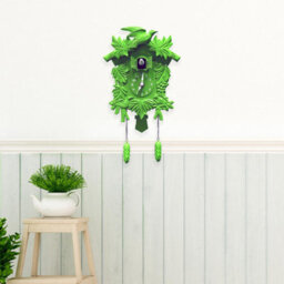 Walplus Green Vintage Cuckoo Clock - Swinging Pendulum, And Classic Design Wall Clock For Bedroom, Livingroom And Kitchen - thumbnail 4