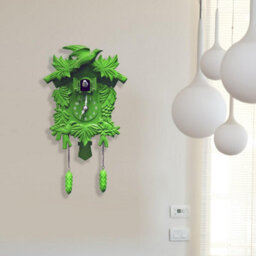 Walplus Green Vintage Cuckoo Clock - Swinging Pendulum, And Classic Design Wall Clock For Bedroom, Livingroom And Kitchen - thumbnail 3