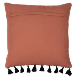 Furn. Radiance Tufted Cotton Tasselled Feather Filled Cushion - thumbnail 2