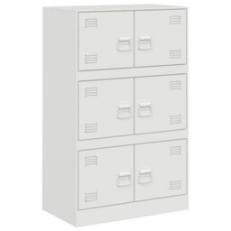 Vidaxl Sideboard White 67X39X107 Cm Steel - thumbnail 2