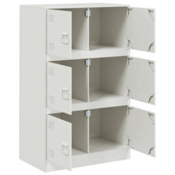 Vidaxl Sideboard White 67X39X107 Cm Steel - thumbnail 7