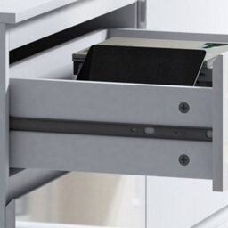 Fwstyle Stora White Gloss 6 Drawer Chest (H) 77Cm (W) 110Cm (D) 40Cm - Extra Deep 14Cm Drawers - thumbnail 6