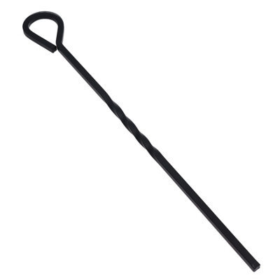 "AB Tools 18"" Loop Top Twisted Poker Fire Coal Wood Burner Black Steel Metal 450mm" - image 1