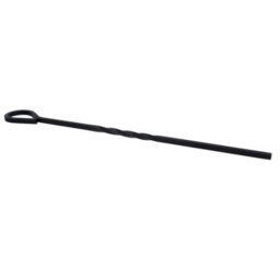 "AB Tools 18"" Loop Top Twisted Poker Fire Coal Wood Burner Black Steel Metal 450mm" - thumbnail 4
