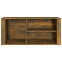 Berkfield Shoe Cabinet Smoked Oak 100X35X45 Cm Engineered Wood - thumbnail 5