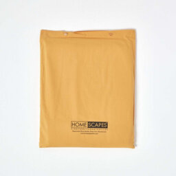 Homescapes Mustard Yellow Egyptian Cotton Flat Sheet 200 Tc, Double - thumbnail 5