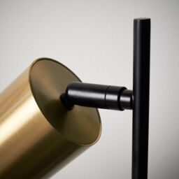 Inlight Carana Cylinder Black Brass Effect Table Lamp - thumbnail 9